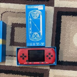 Portable Player Red Handheld Gaming Console